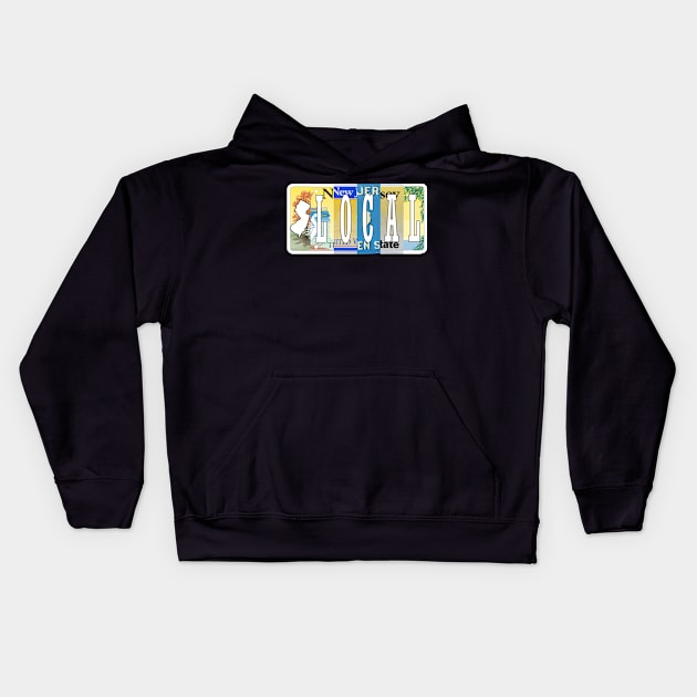 New Jersey Local License Plates Kids Hoodie by stermitkermit